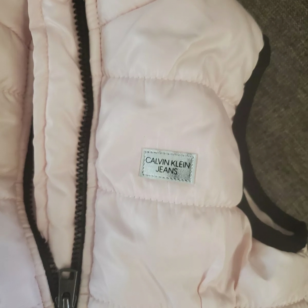 Calvin Klein Jeans Toddler Baby Girl Puffer Vest Size 24m Pink - Picture 4 of 7